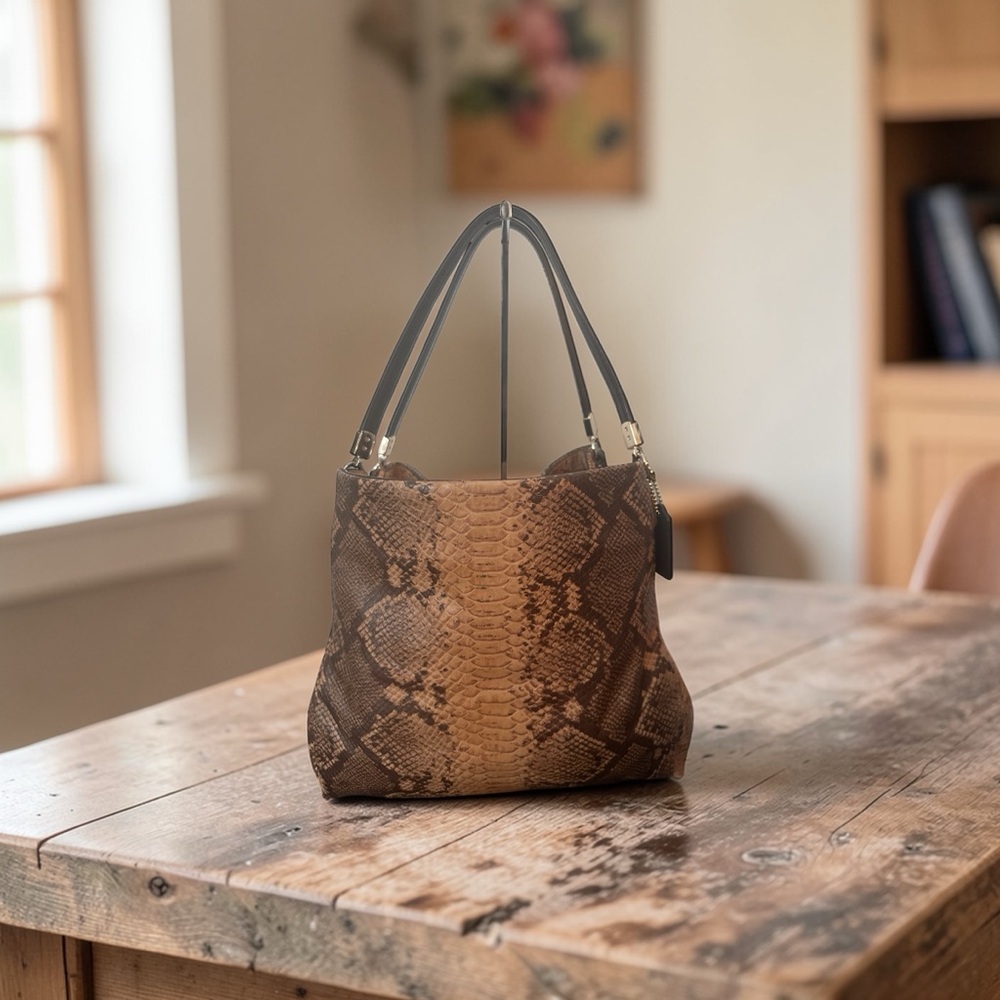 Coach Phoebe Limited Edition Python Snakeskin Emb… - image 2